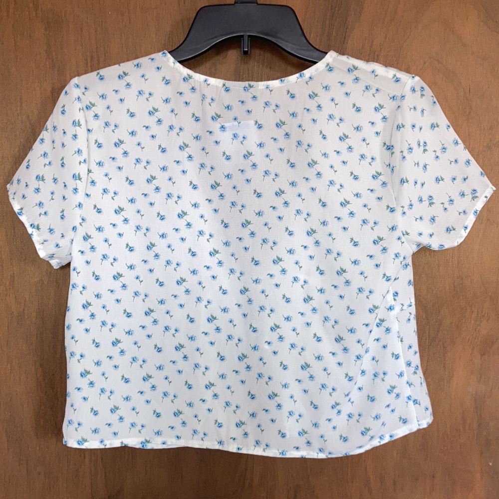3/$12 Rue21 top floral print top ties in front boho summer casual beach S junior - Picture 7 of 15